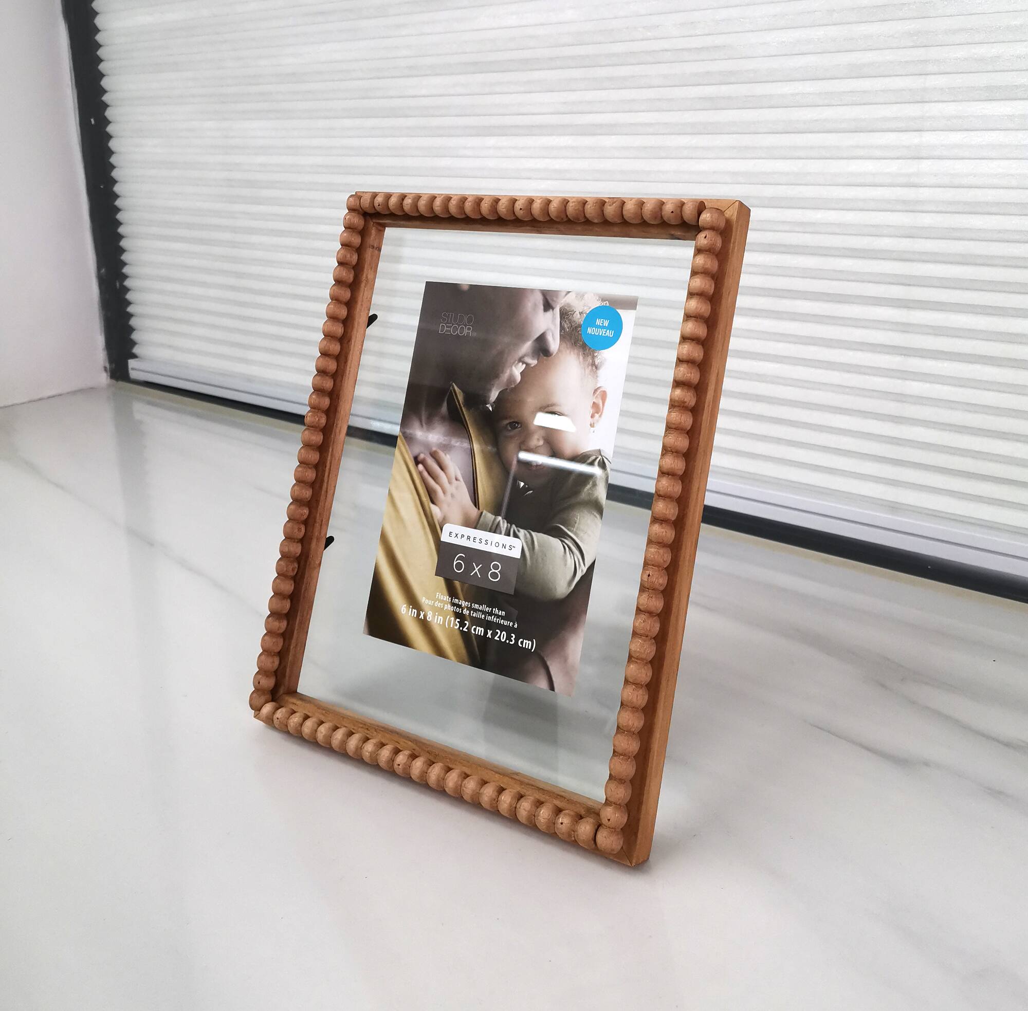 Expressions™ 6" x 8" Natural Beaded Float Frame by Studio Décor®